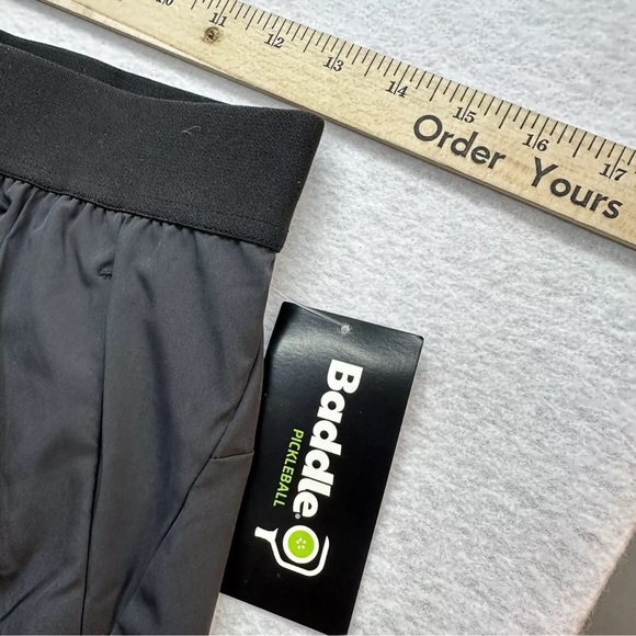 Baddle Women's 3 Inch Inseam Split Pickleball Short Black- Small Inner Brief - Picture 4 of 8